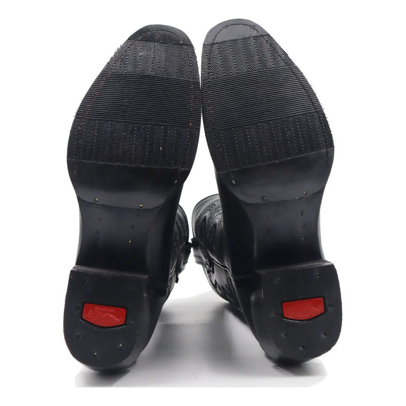 Botas Tronco Viejo Puntal Negras Para Mujer Tacón
