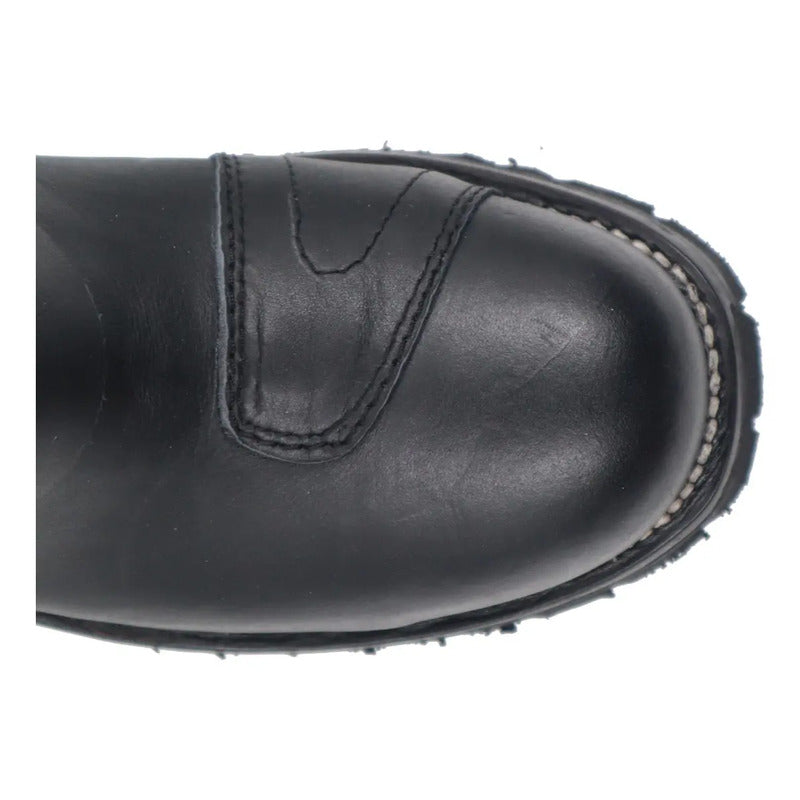 Botas Biker Piel Protección Tractor/casco Acero Tronco Viejo