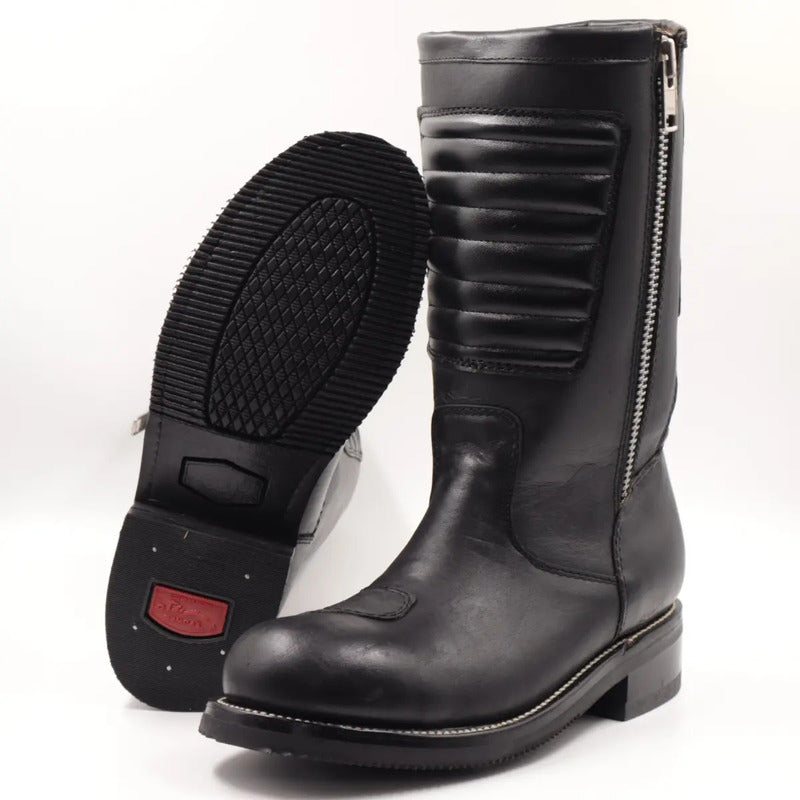Botas Biker Estilo Cierre Tronco Viejo Boots