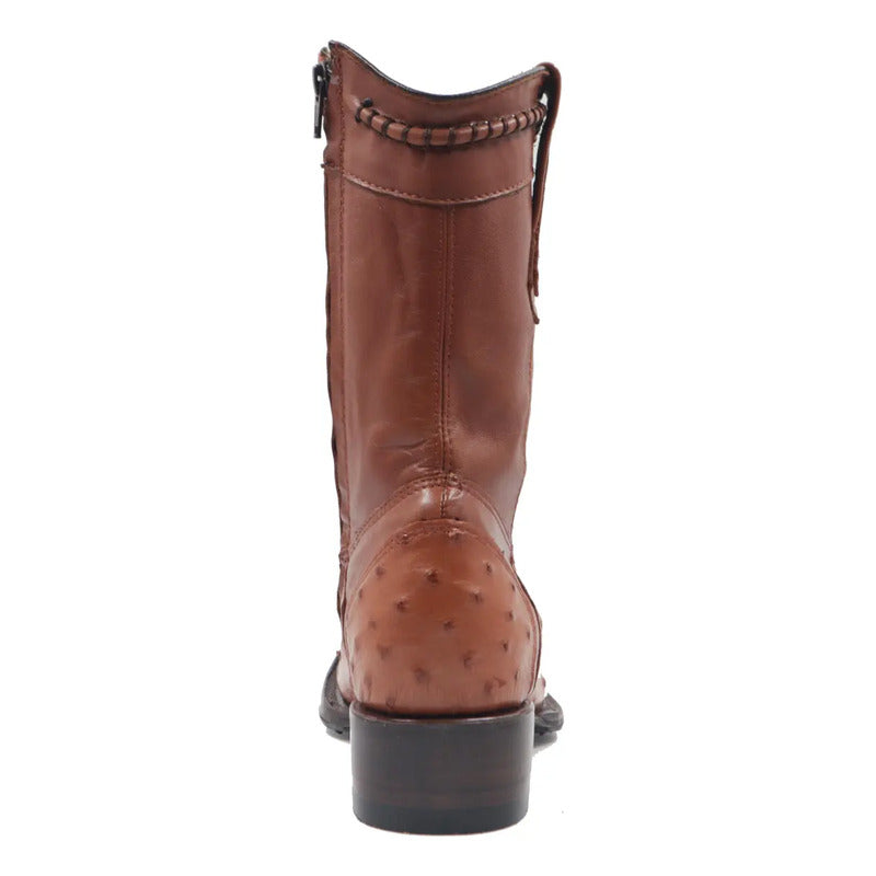 Botas Vaqueras Piel Avestruz Original Horma Dubai