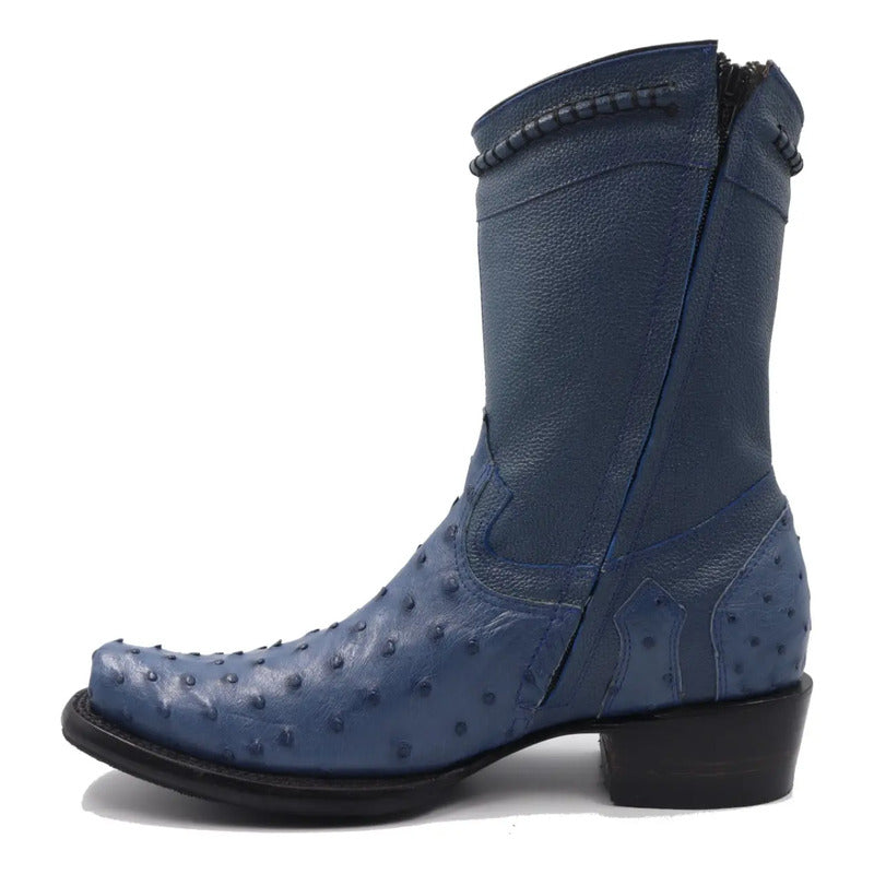 Botas Vaqueras Piel Avestruz Original Horma Dubai