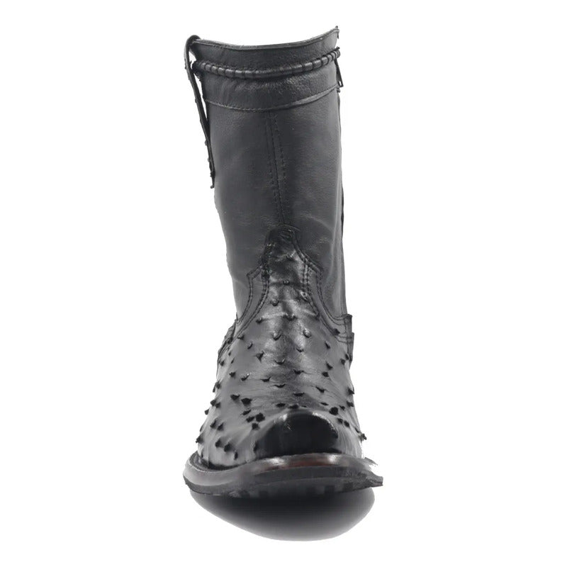 Botas Vaqueras Piel Avestruz Original Horma Dubai