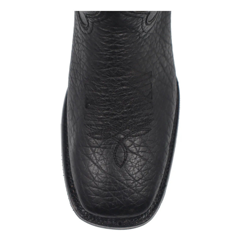 Botas Vaqueras Piel Cuello De Toro Bulldog Tronco Viejo Negro 26 Mx