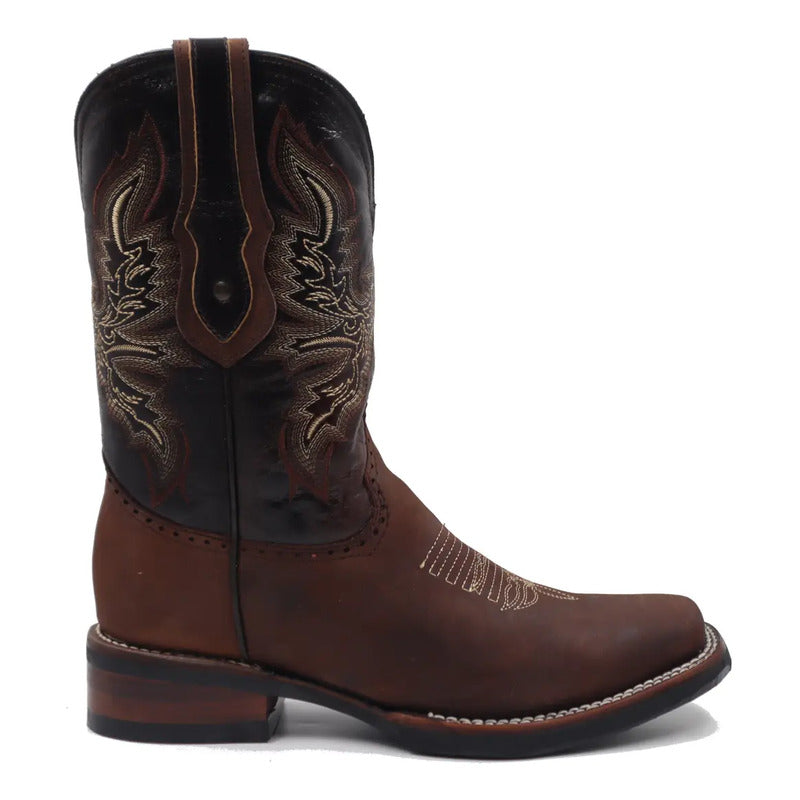 Botas Vaqueras Rodeo San Juan Piel Tronco Viejo
