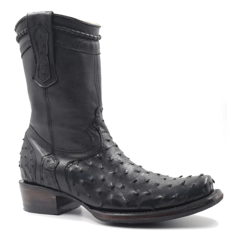 Botas Vaqueras Piel Avestruz Original Horma Dubai