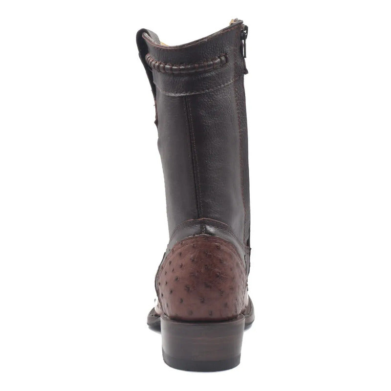 Botas Vaqueras Piel Avestruz Original Horma Dubai