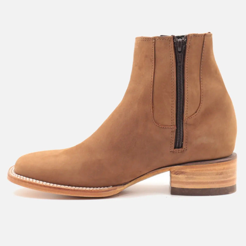 Botines Vaqueros Dama Horma Bulldog Piel Genuina Suela Cuero