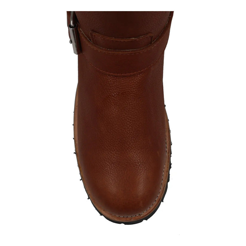 Botas Biker Piel Tractor/casco Acero Tronco Viejo Marrón 28,5 Mx