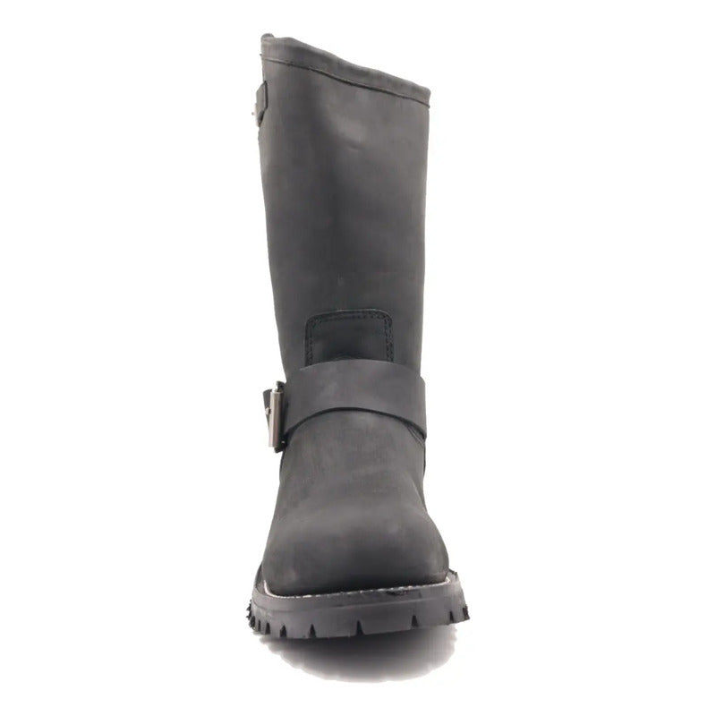 Botas Biker Piel Nobuck Tractor/casco Acero Tronco Viejo
