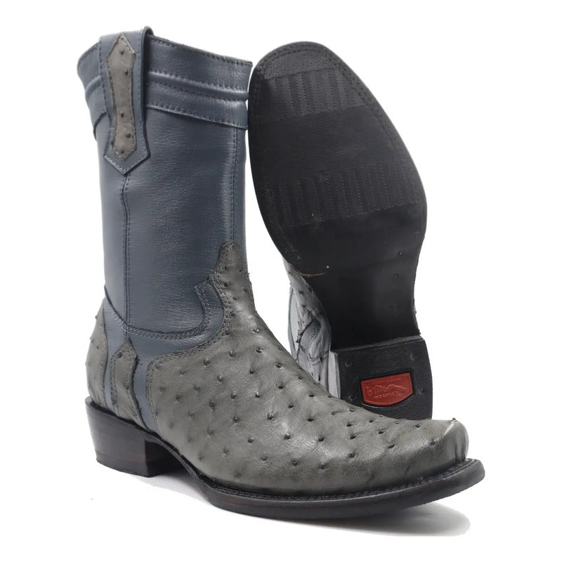 Botas Vaqueras Piel Avestruz Original Horma Dubai