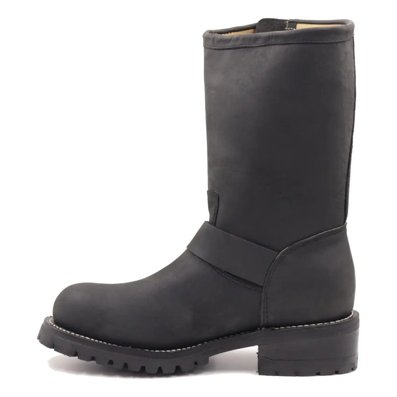 Botas Biker Piel Nobuck Tractor/casco Acero Tronco Viejo