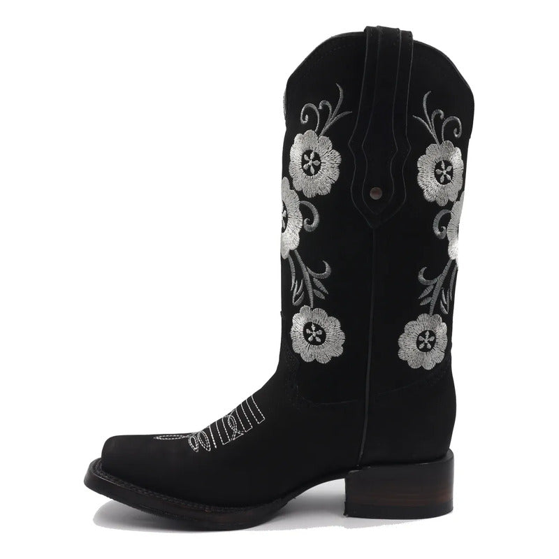 Botas Rodeo Negras Lunas Para Mujer Negro 23,5 Mx