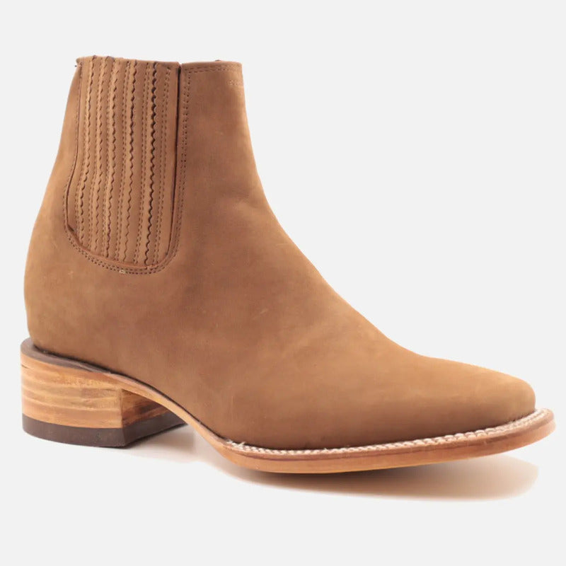 Botines Vaqueros Dama Horma Bulldog Piel Genuina Suela Cuero