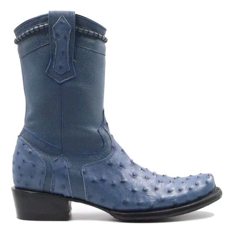 Botas Vaqueras Piel Avestruz Original Horma Dubai