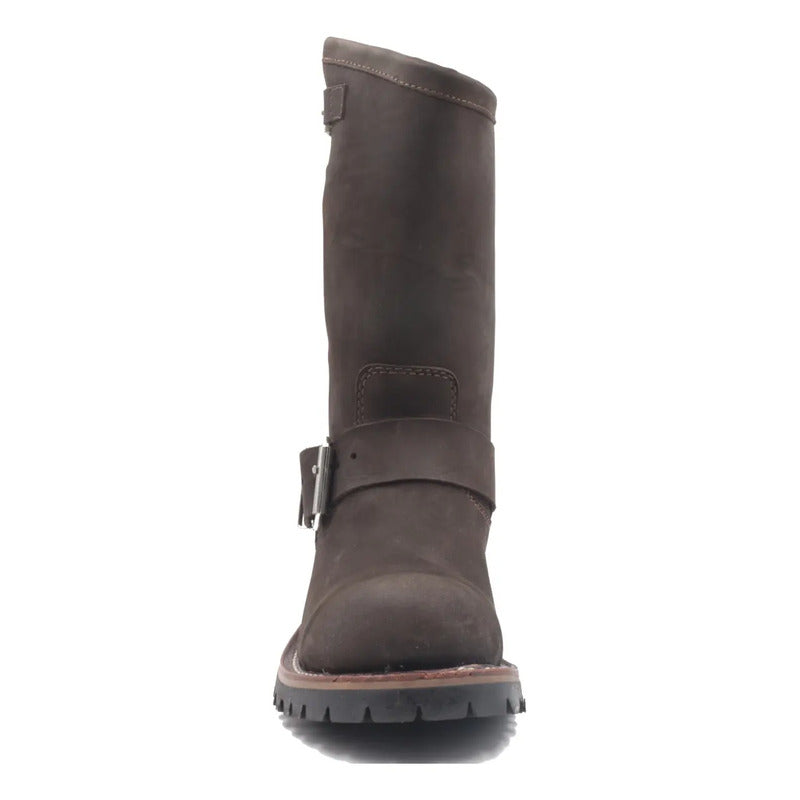 Botas Biker Piel Nobuck Tractor/casco Acero Tronco Viejo