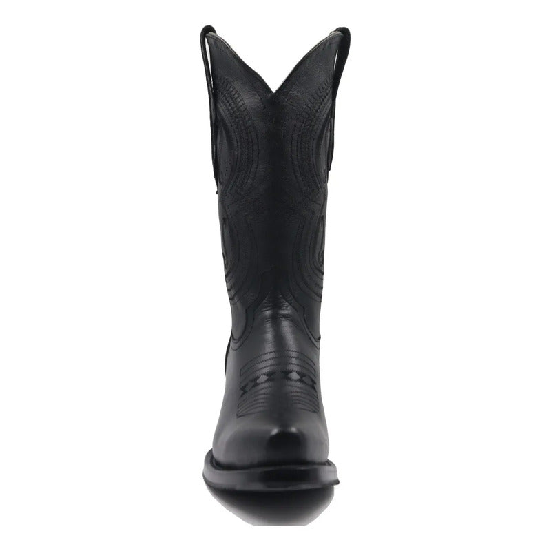 Botas Tronco Viejo Puntal Negras Para Mujer Tacón