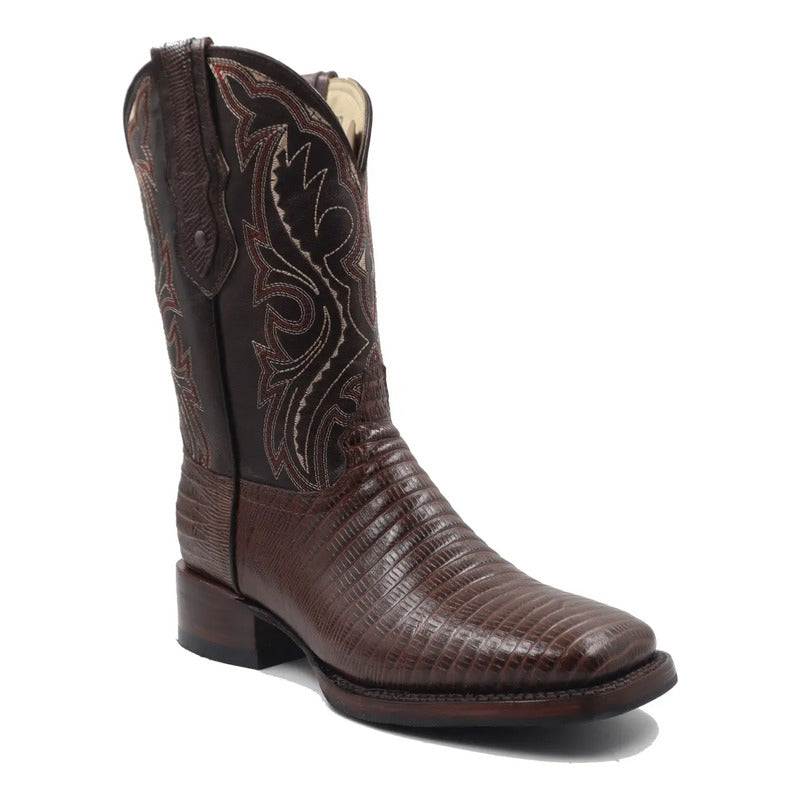 Botas Vaqueras Bulldog Caballero 100% Piel Grabado Lizard