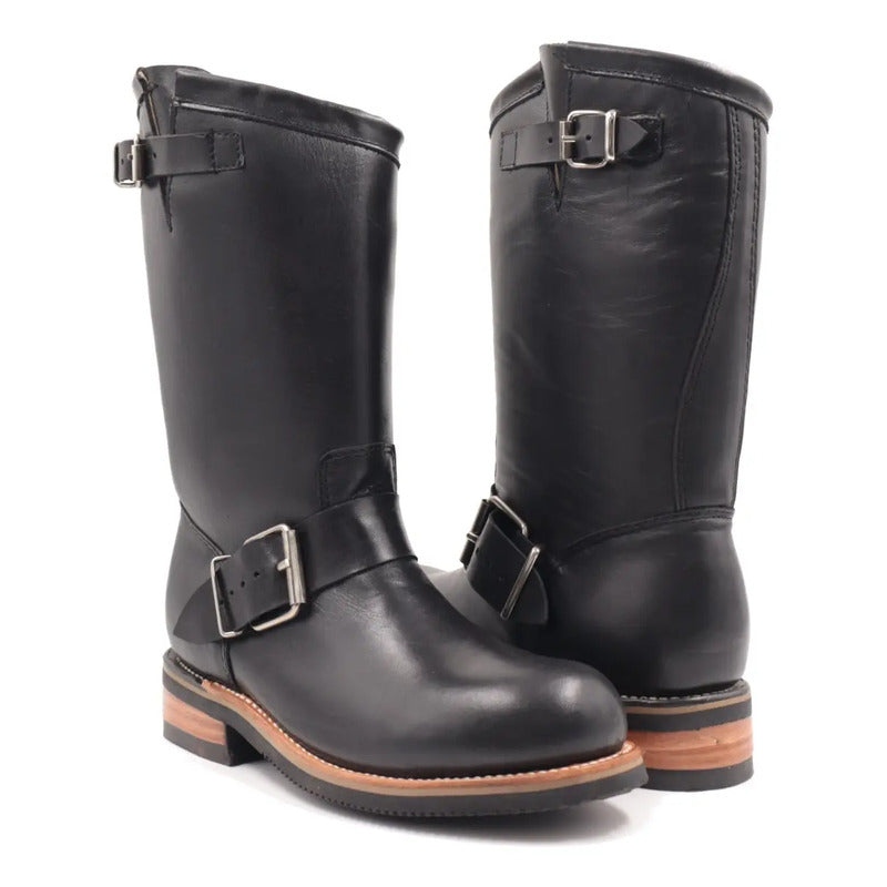Botas Chopper Clasico Natural Tronco Viejo Hebilla