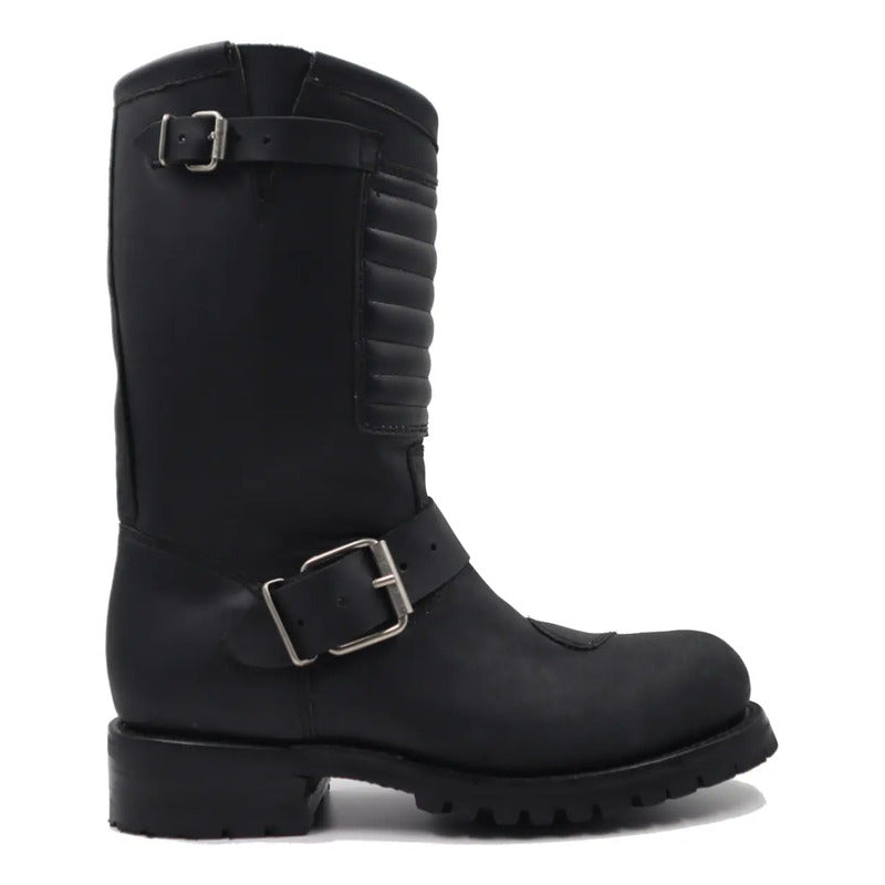 Botas Biker Piel Crazy Tractor/casco Acero Protecciones
