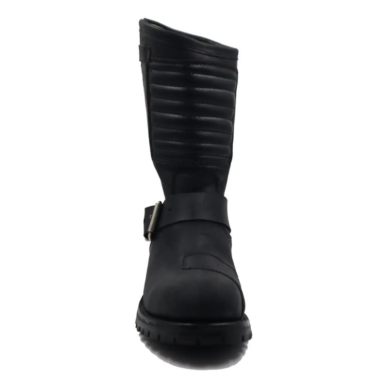 Botas Biker Piel Crazy Tractor/casco Acero Protecciones
