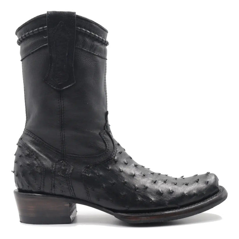 Botas Vaqueras Piel Avestruz Original Horma Dubai