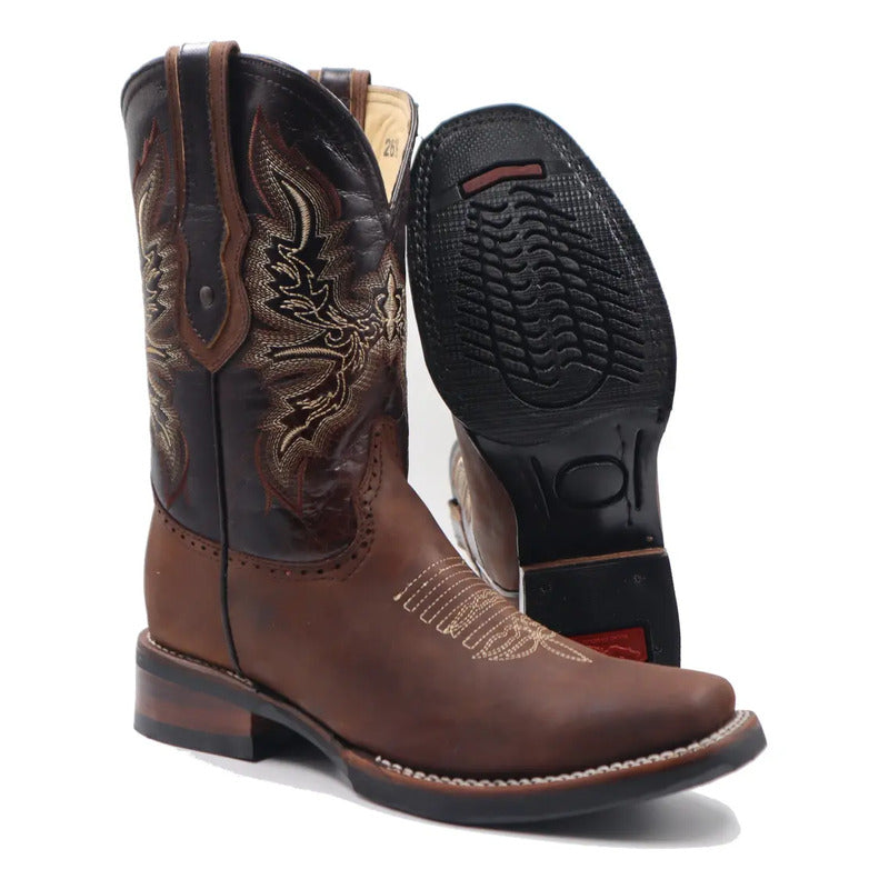 Botas Vaqueras Rodeo San Juan Piel Tronco Viejo