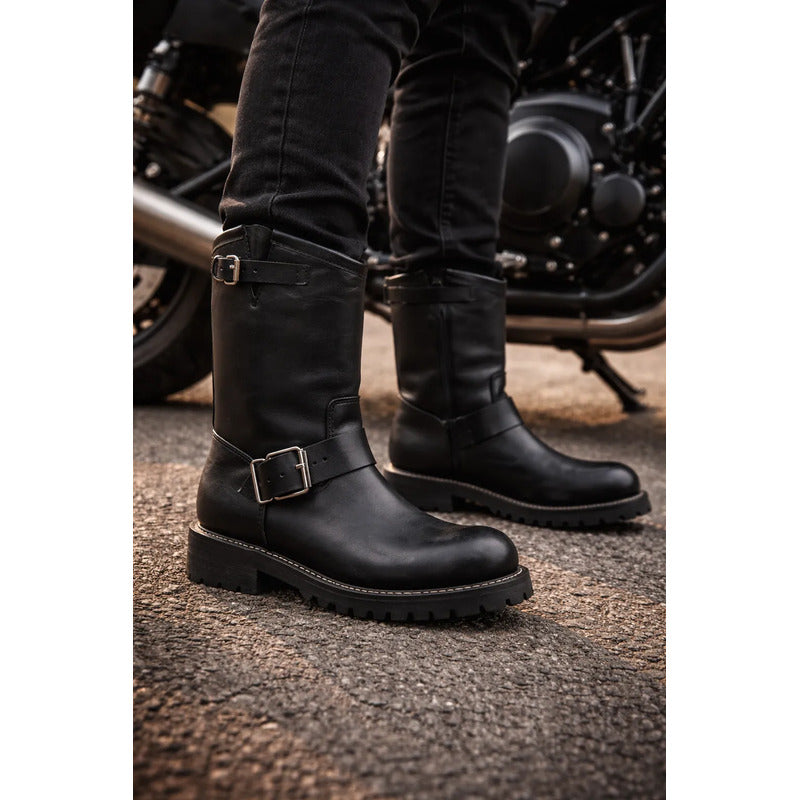 Botas Tronco Viejo Classic Biker Hombre Piel Graso
