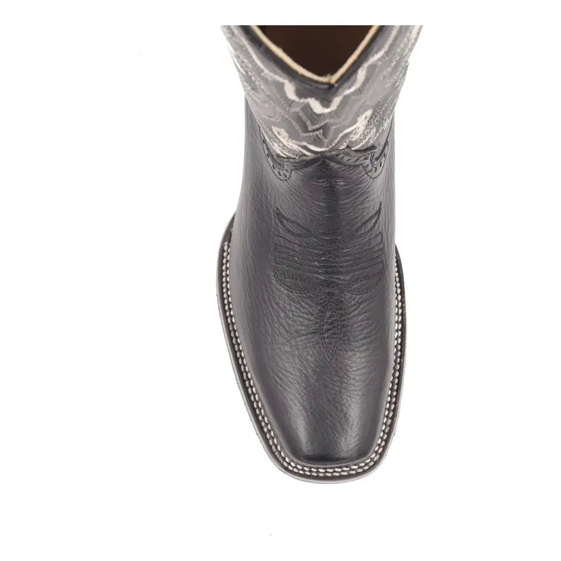 Botas Vaqueras Hombre Rodeo Piel Res Tronco Viejo Negro 30 Mx