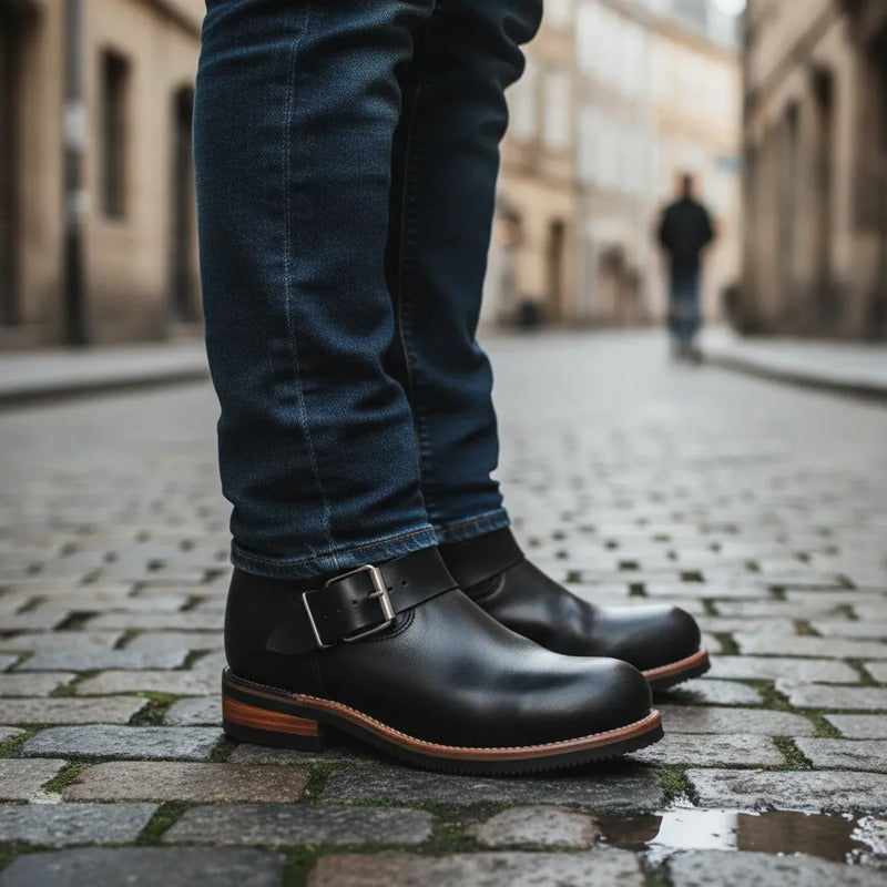 Botas Chopper Clasico Natural Tronco Viejo Hebilla