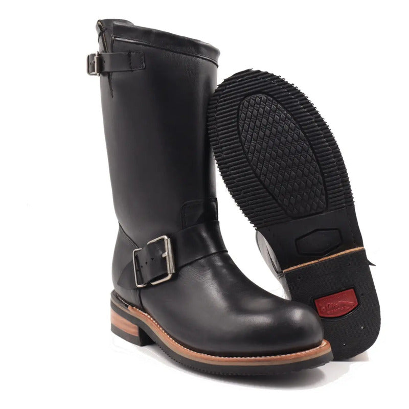 Botas Chopper Clasico Natural Tronco Viejo Hebilla