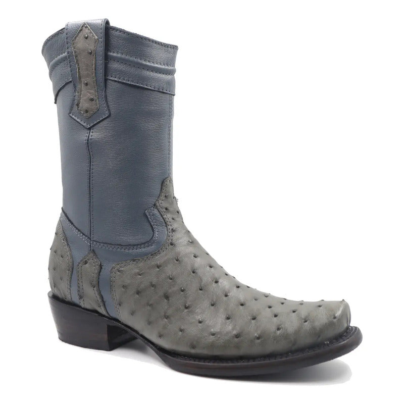 Botas Vaqueras Piel Avestruz Original Horma Dubai