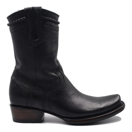 Botas Vaqueras Piel Genuina Grabado Venado Para Hombre Negro 27,5 Mx