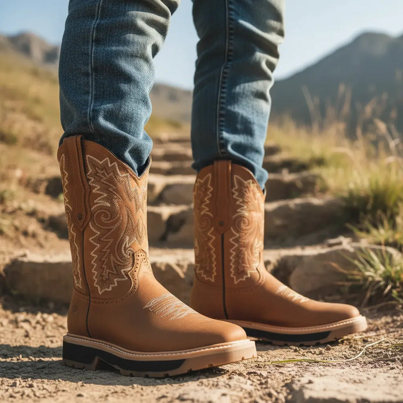 Botas Trabajo Hombre Vaqueras Rodeo Tronco Viejo