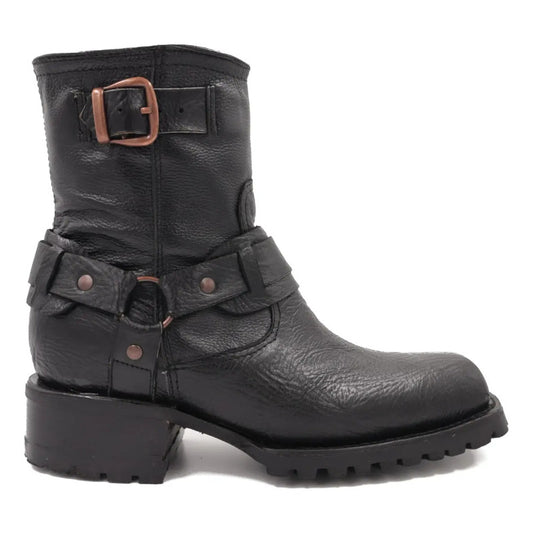 Bota Biker Estilo Chata Cuello De Toro , Tronco Viejo
