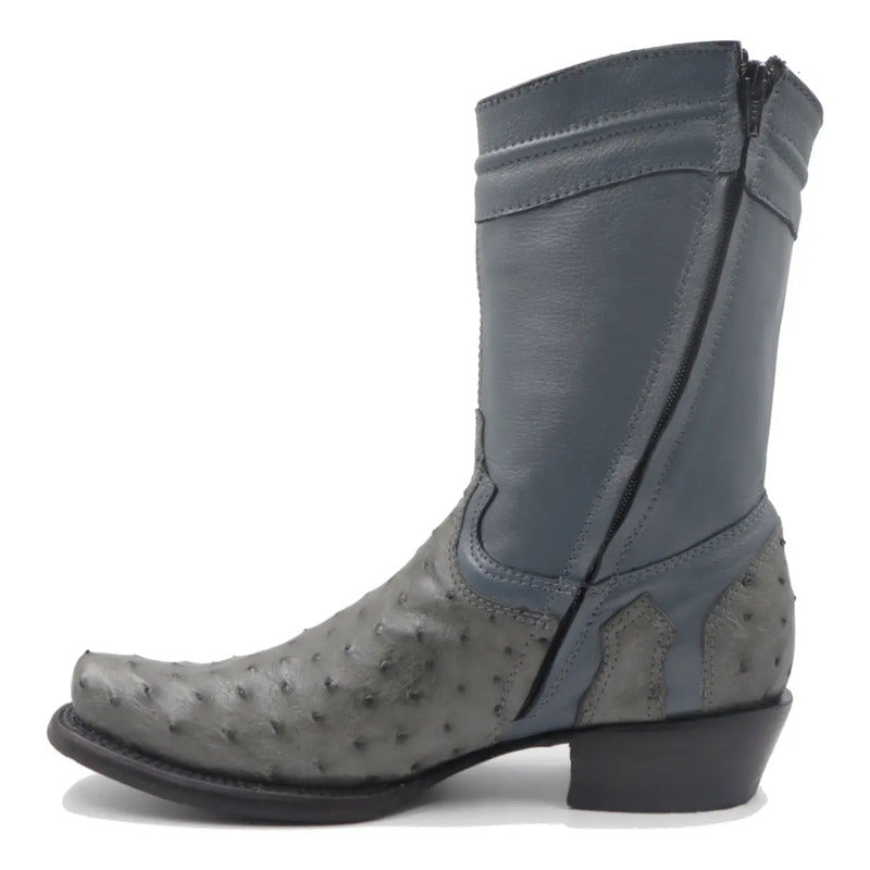 Botas Vaqueras Piel Avestruz Original Horma Dubai