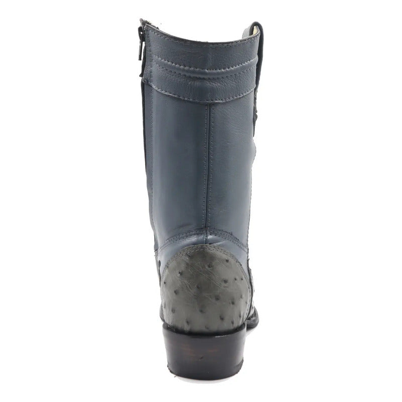 Botas Vaqueras Piel Avestruz Original Horma Dubai