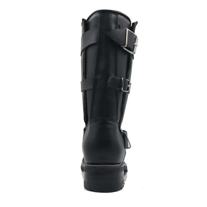 Botas Biker Piel Protección Tractor/casco Acero Tronco Viejo