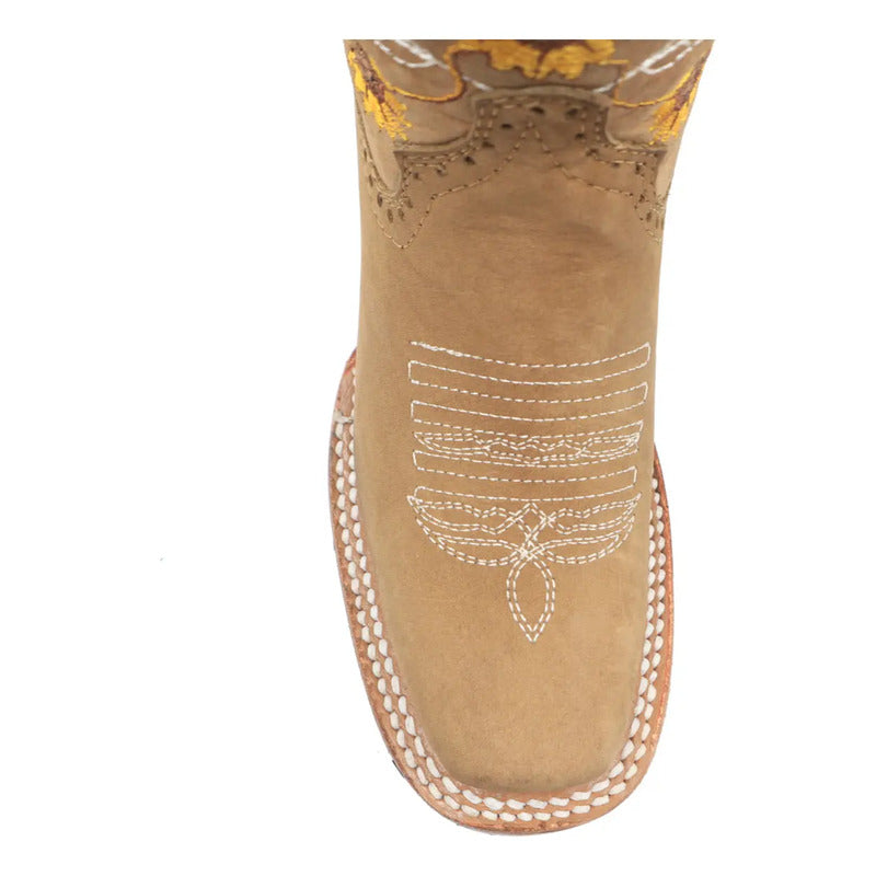 Botas Vaqueras Niña Girasol Rodeo Tronco Viejo