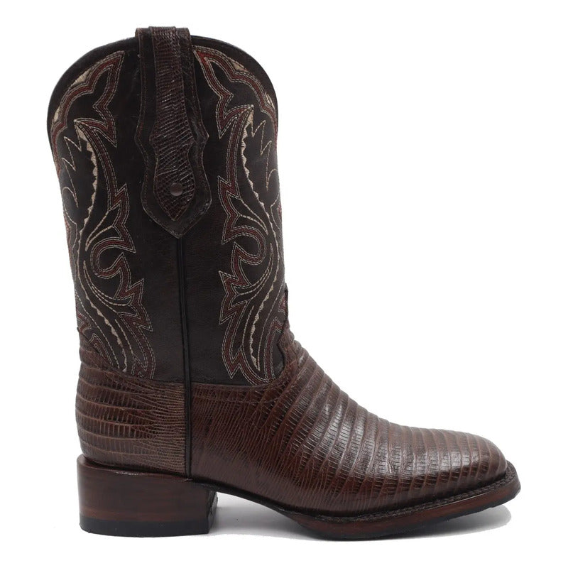 Botas Vaqueras Bulldog Caballero 100% Piel Grabado Lizard