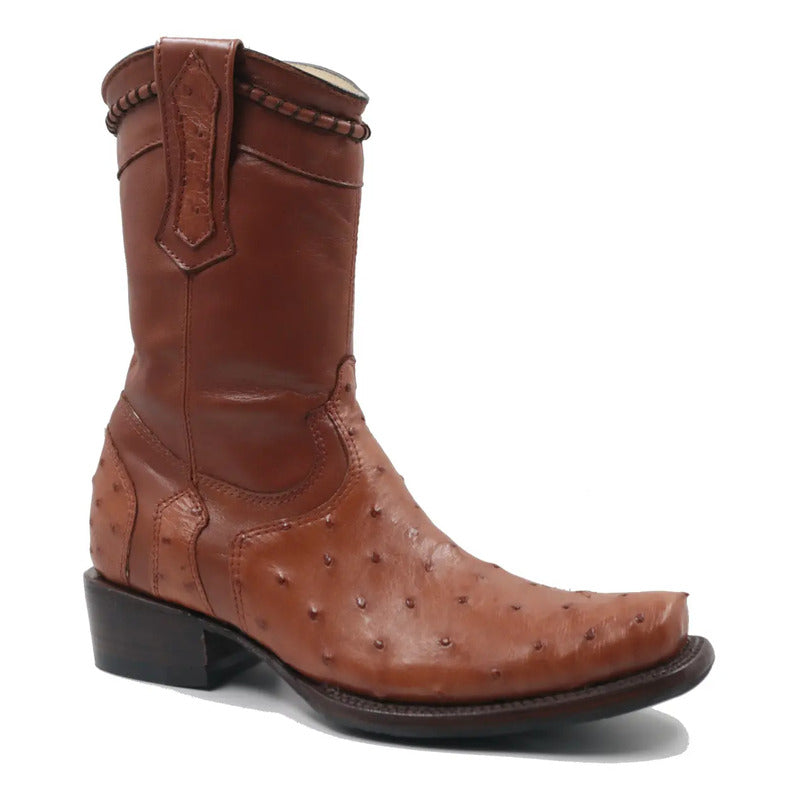 Botas Vaqueras Piel Avestruz Original Horma Dubai
