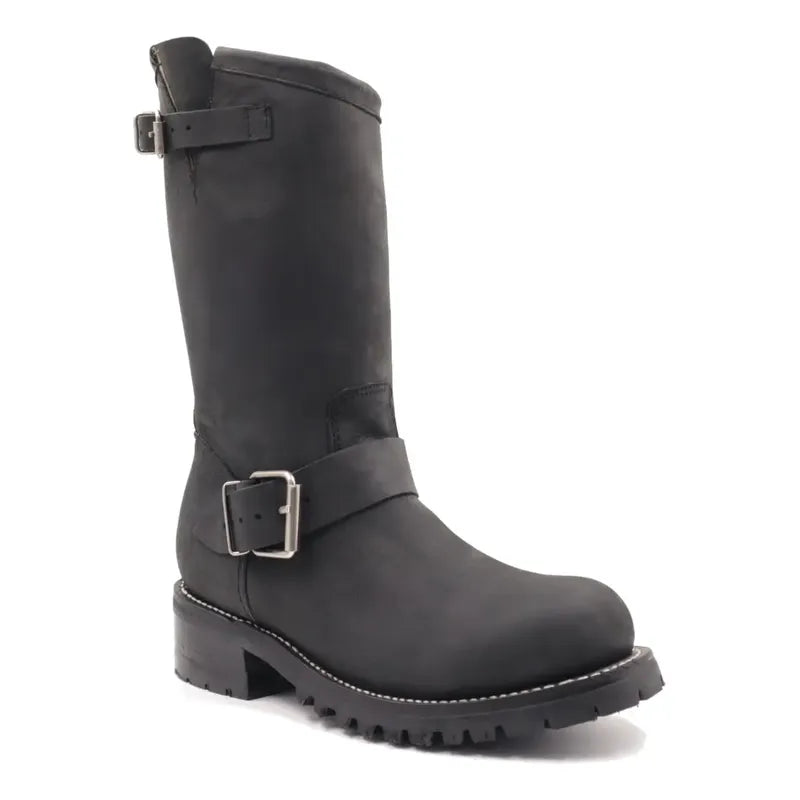 Botas Biker Piel Nobuck Tractor/casco Acero Tronco Viejo