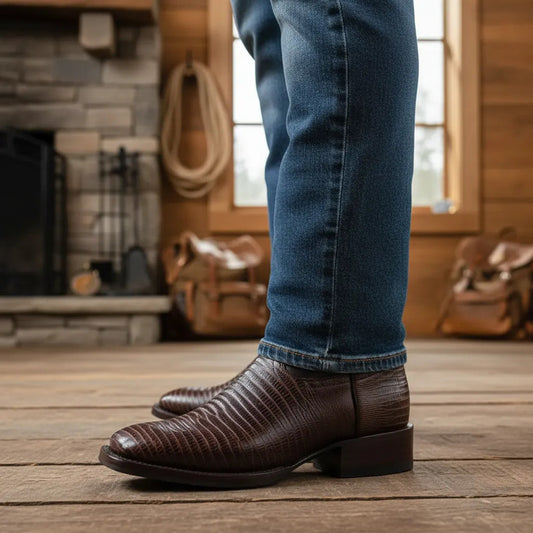Botas Vaqueras Bulldog Caballero 100% Piel Grabado Lizard