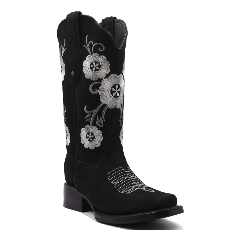 Botas Rodeo Negras Lunas Para Mujer Negro 23,5 Mx