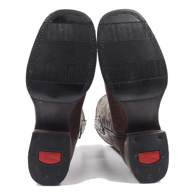 Botas Vaqueras Bulldog Caballero 100% Piel Grabado Lizard