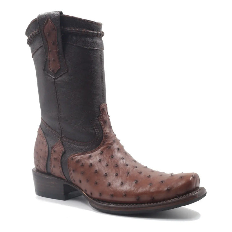 Botas Vaqueras Piel Avestruz Original Horma Dubai