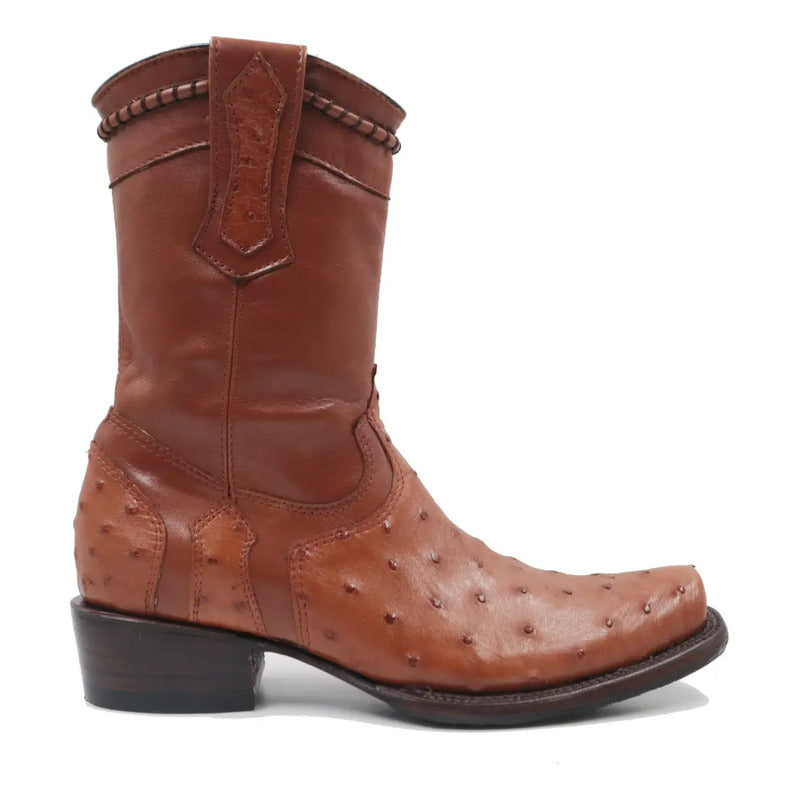 Botas Vaqueras Piel Avestruz Original Horma Dubai