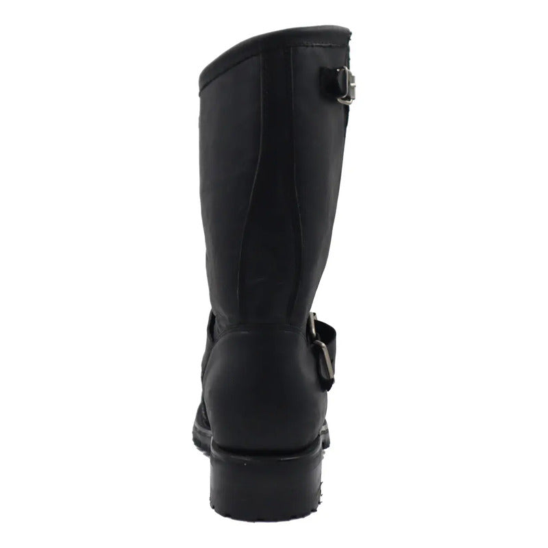 Botas Biker Piel Crazy Tractor/casco Acero Protecciones