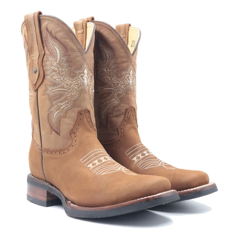 Botas Vaqueras Rodeo San Juan Piel Tronco Viejo