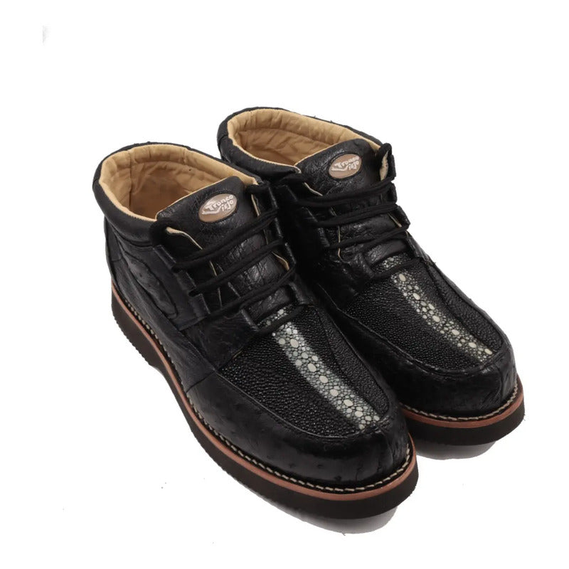 Zapatos Piel De Avestruz Y Mantarraya Original Superligeros