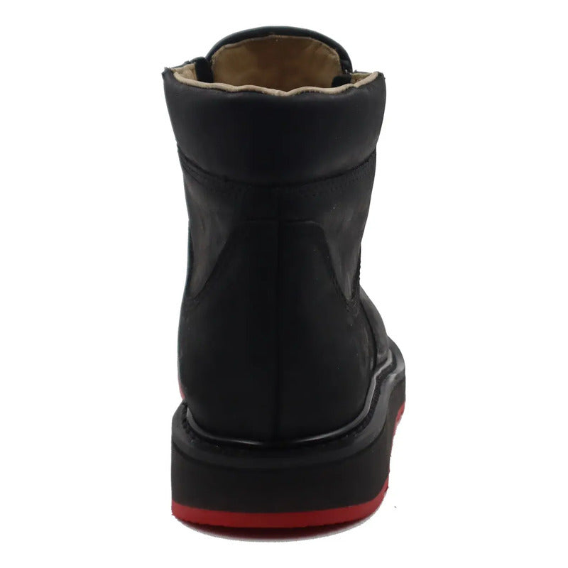 Botines Hombre Doble Cierre Piel Res Petatillo Tronco Viejo